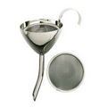 Silver Plated Classic Wine Funnel w/ Screen